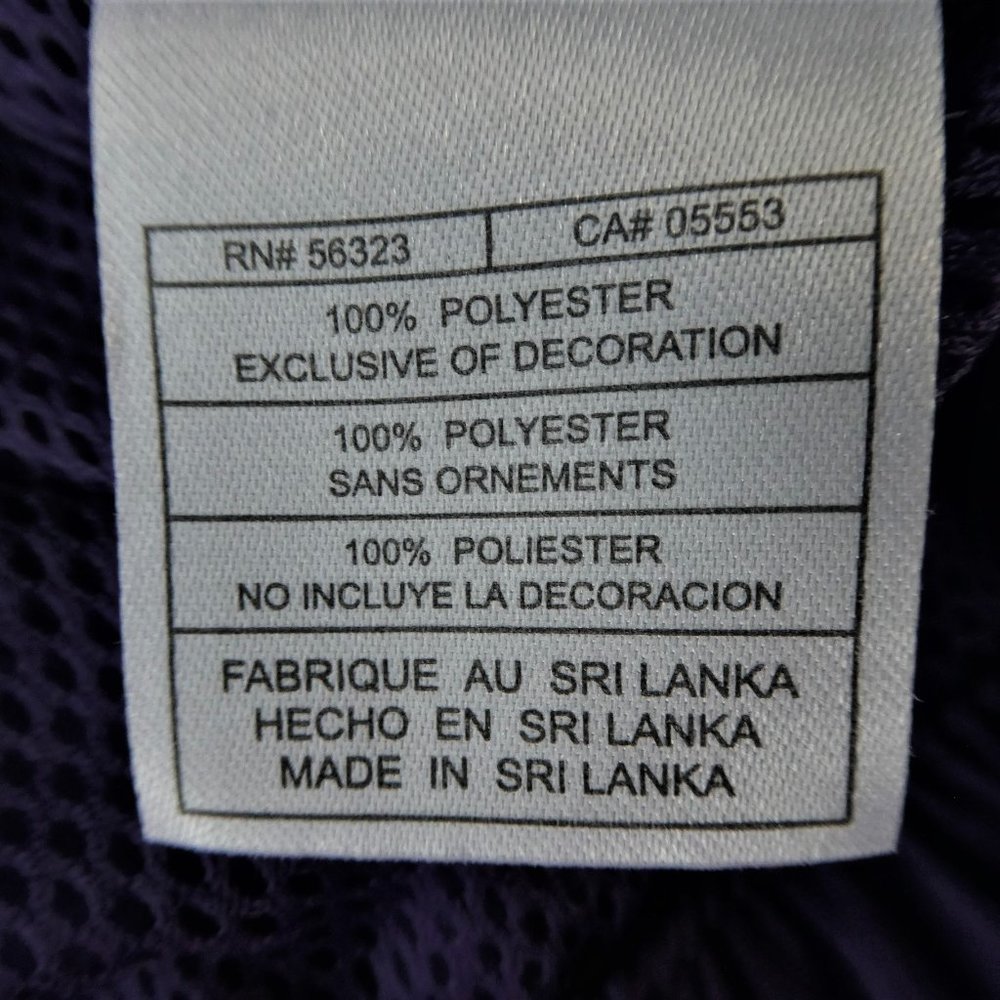 SOLD Nike 90s Windbreaker Track Purple White Striping Back Cape Mesh Lining  L - Picture 8 of 9